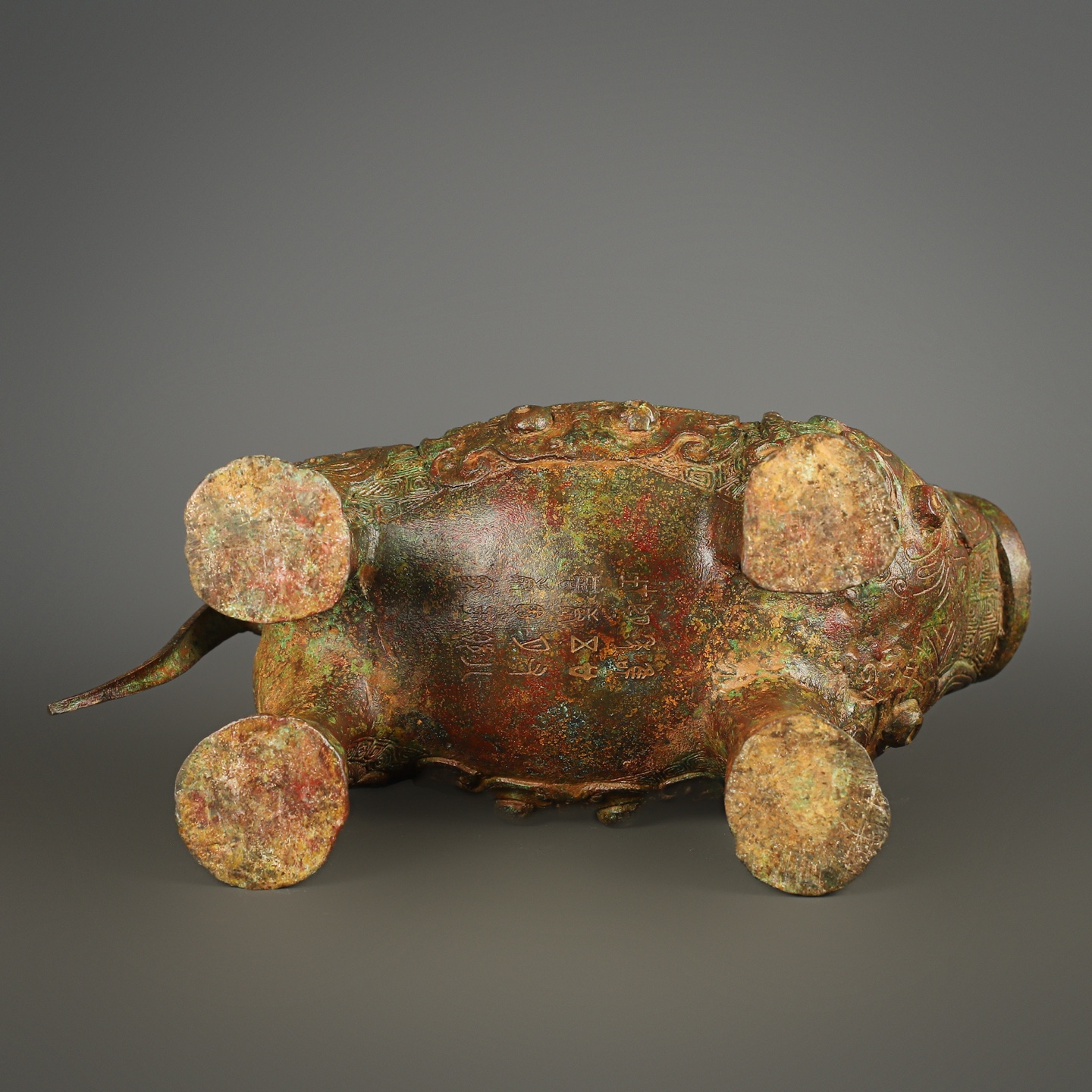 Zhou Dynasty Bronze Elephant Gong