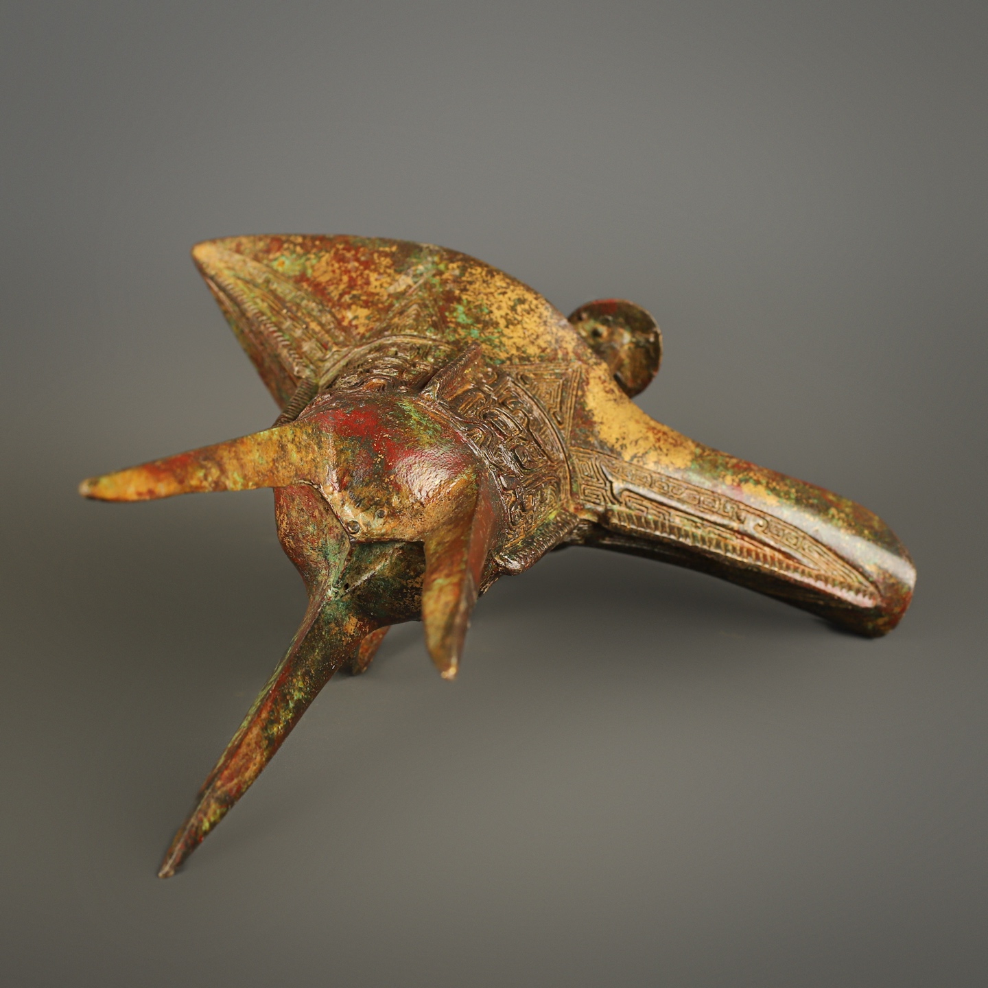Zhou Dynasty Bronze Beast Face Cup