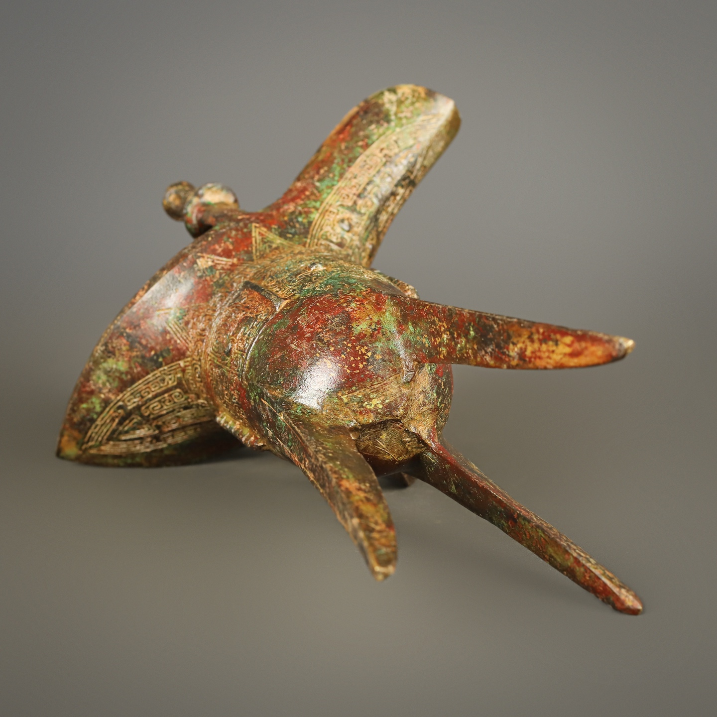 Zhou Dynasty Bronze Beast Face Cup