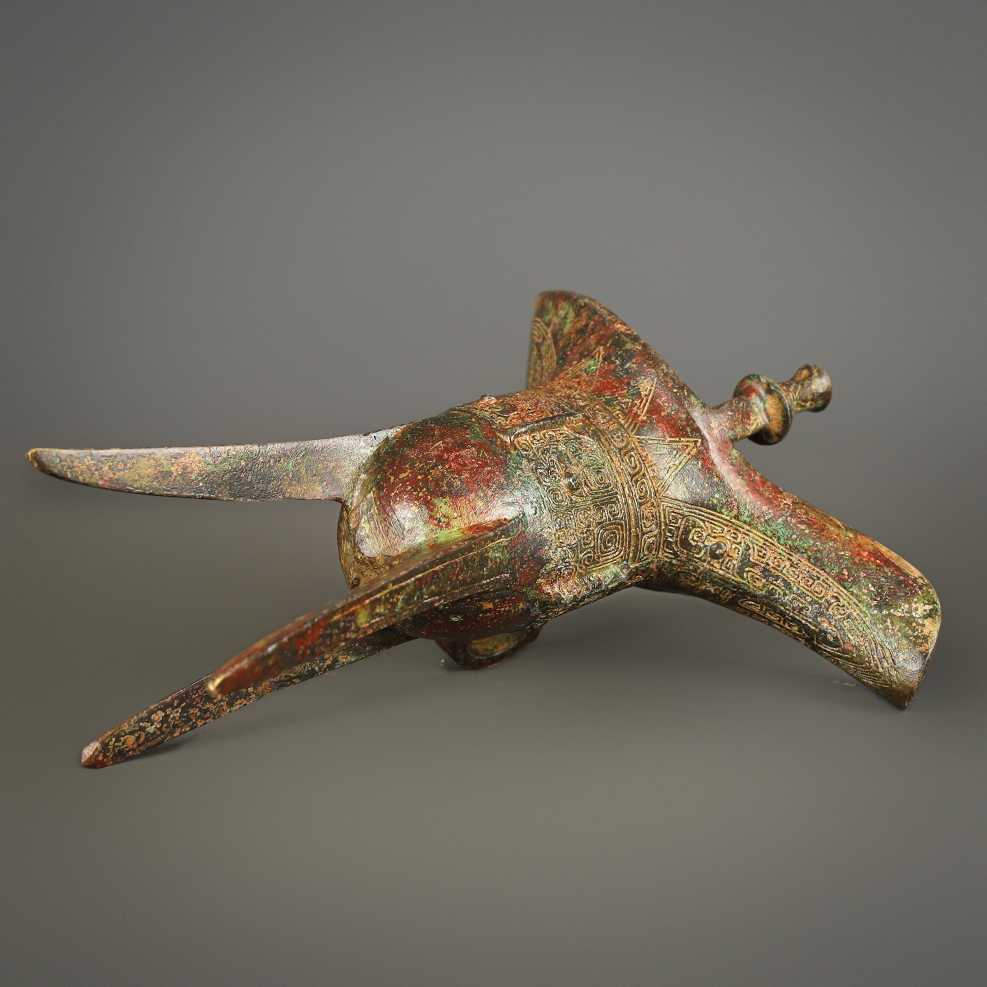 Zhou Dynasty Bronze Beast Face Cup