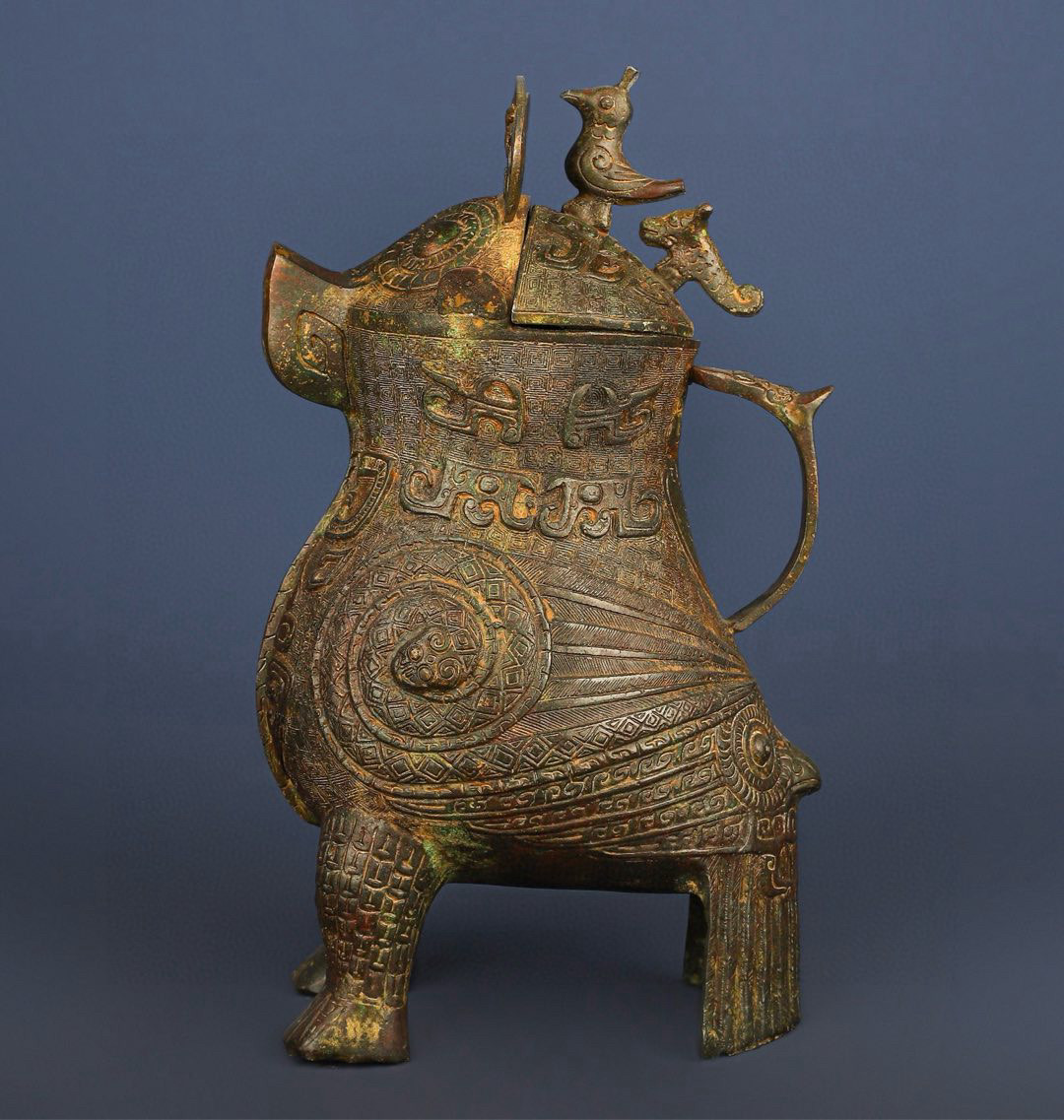 Zhou Dynasty Bronze Bird Statue