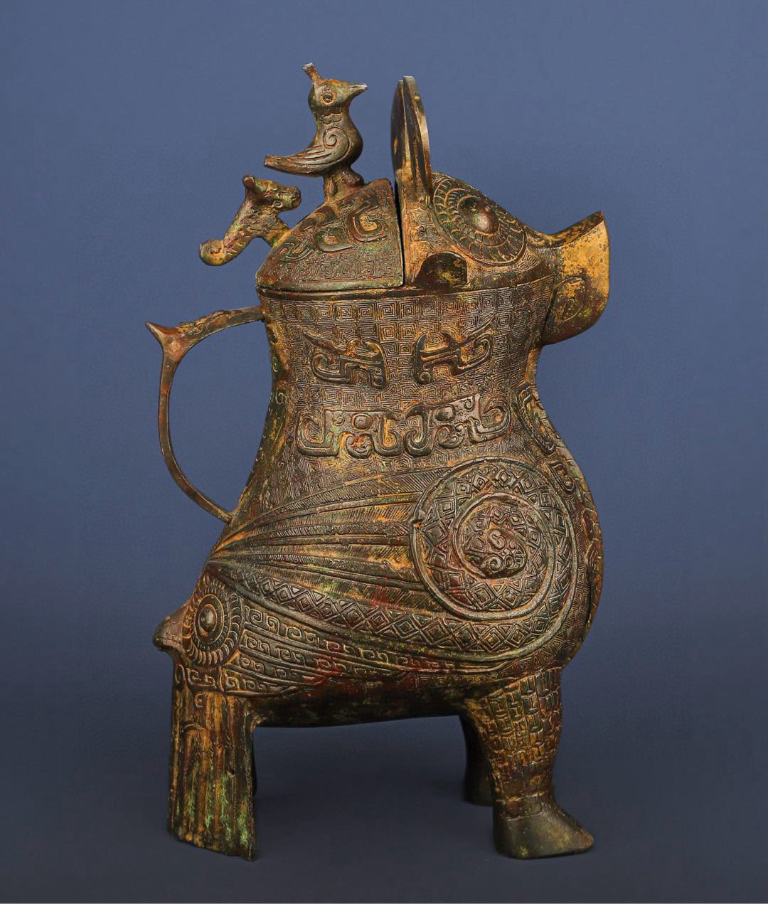 Zhou Dynasty Bronze Bird Statue