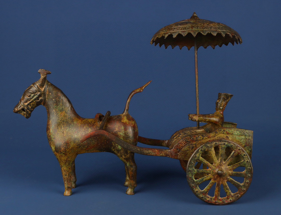 Han Dynasty Bronze Horse drawn Cart Chariot