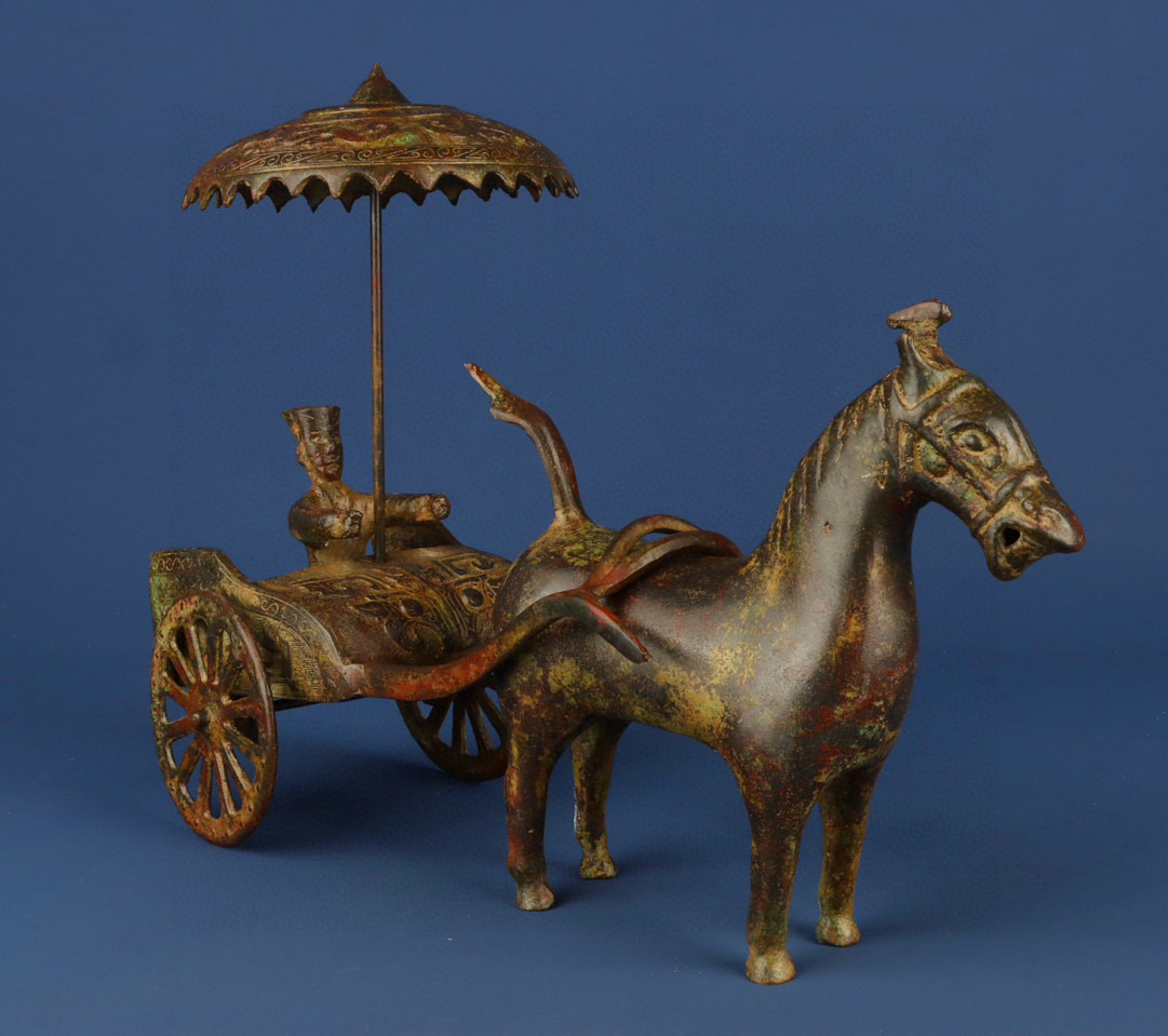 Han Dynasty Bronze Horse drawn Cart Chariot