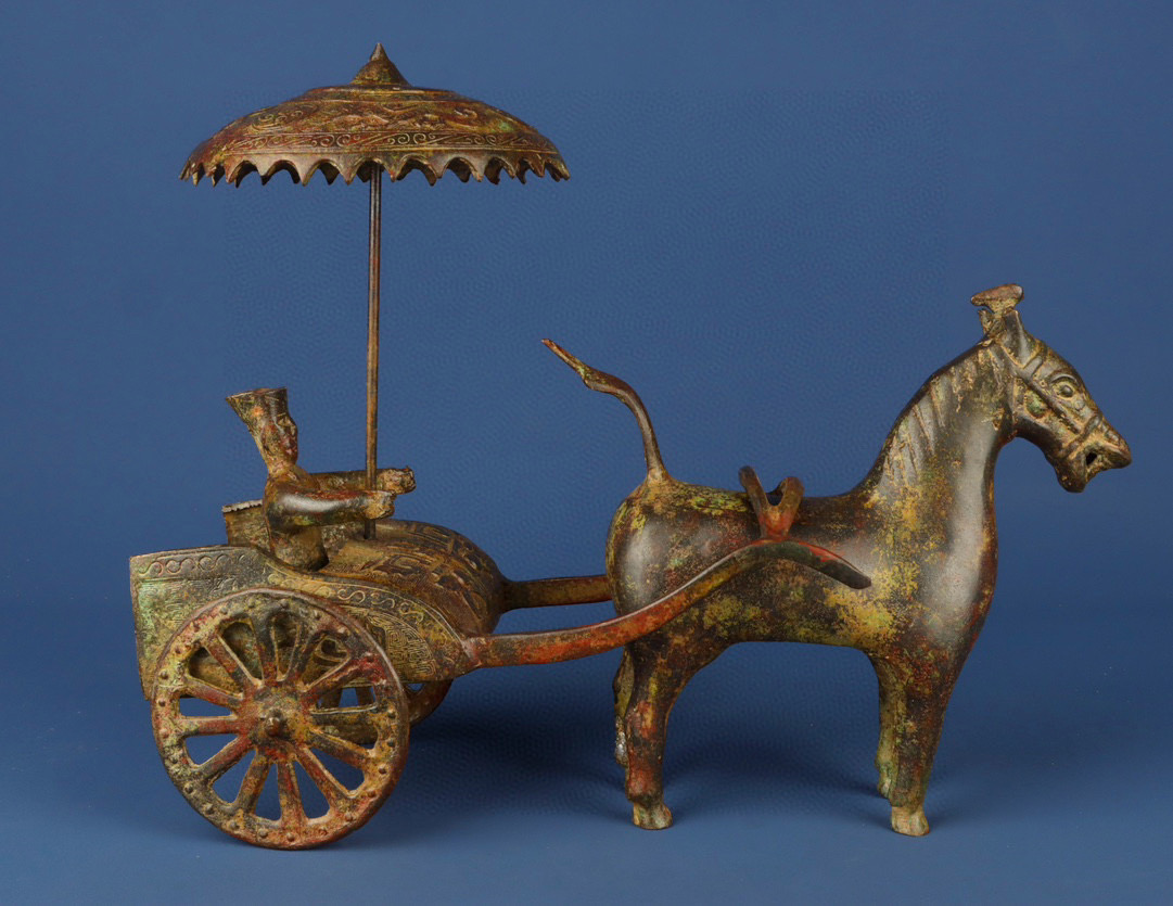 Han Dynasty Bronze Horse drawn Cart Chariot