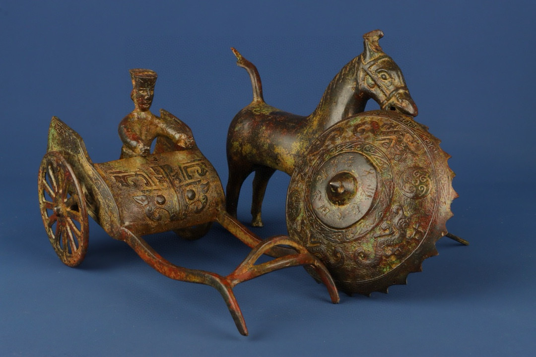 Han Dynasty Bronze Horse drawn Cart Chariot