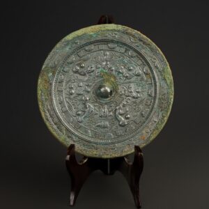 Han Dynasty Bronze Figure Mirror