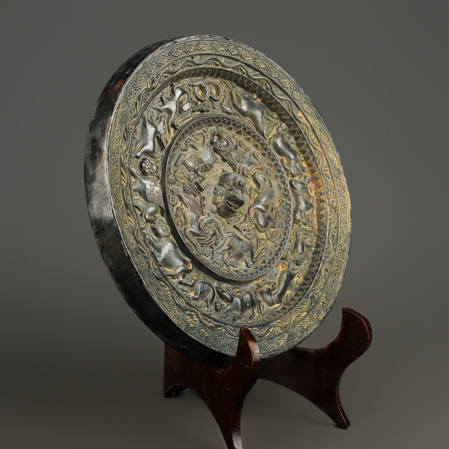 Han Dynasty Bronze Four Gods and Twelve Zodiac Mirrors