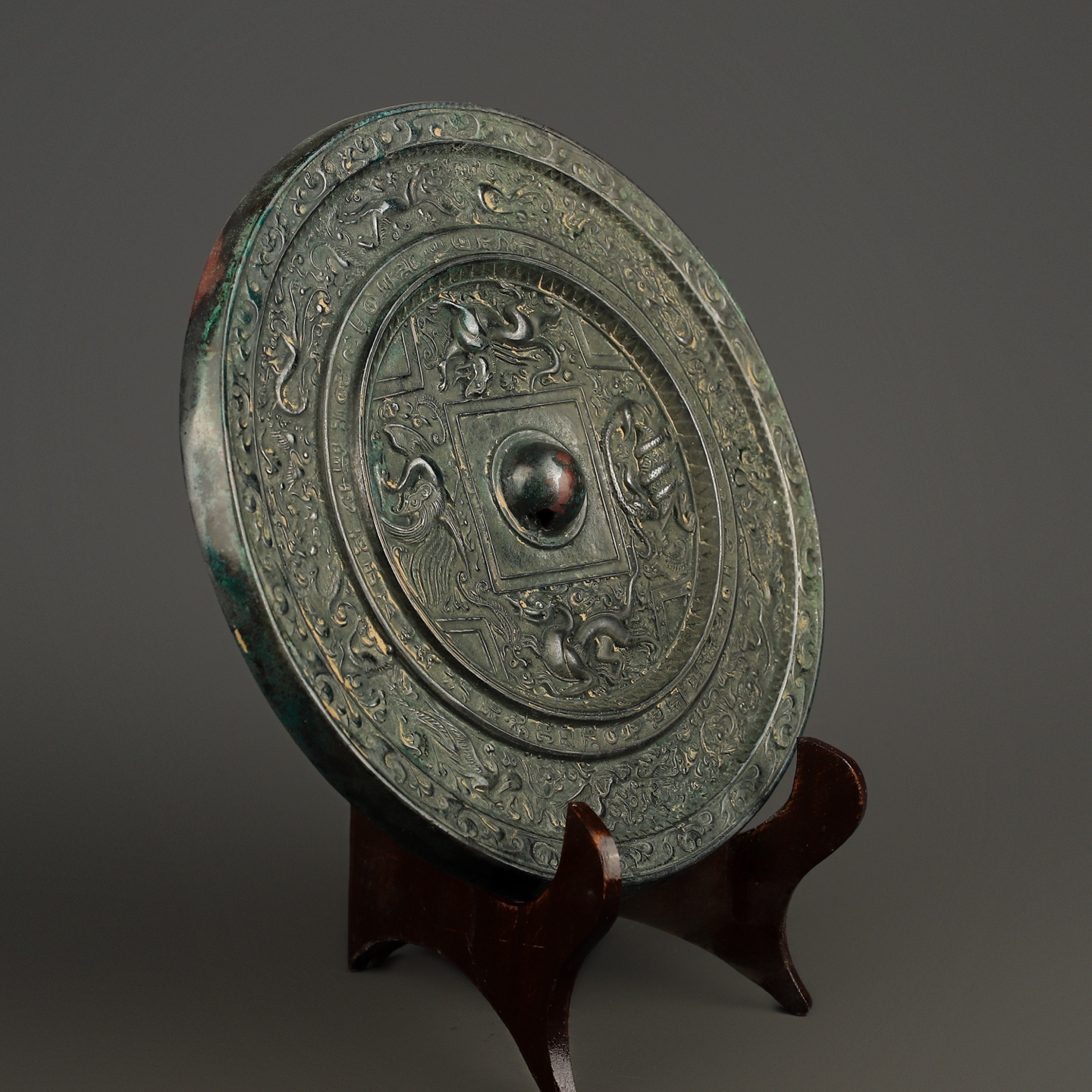 Han Dynasty Bronze Four Gods and Twelve Zodiac Mirrors