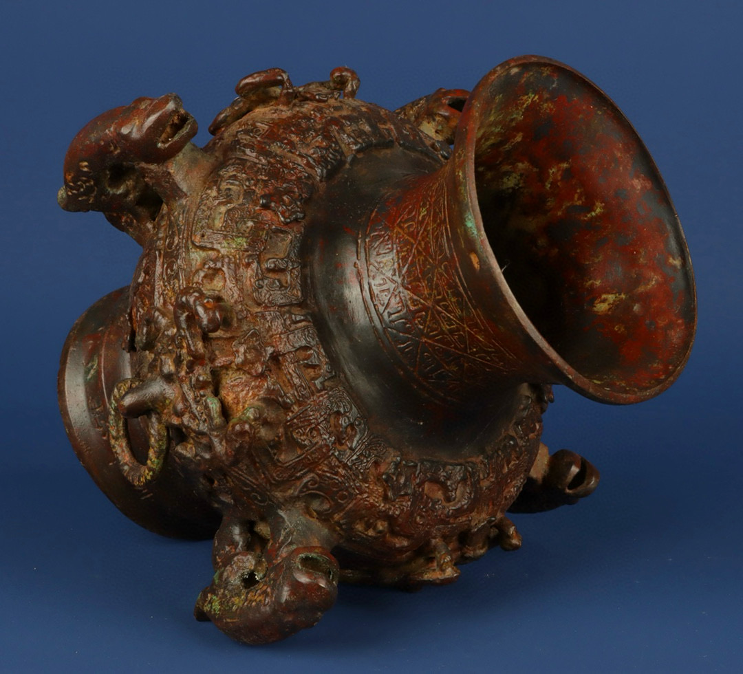 Zhou Dynasty Bronze manchurian four ring teapot