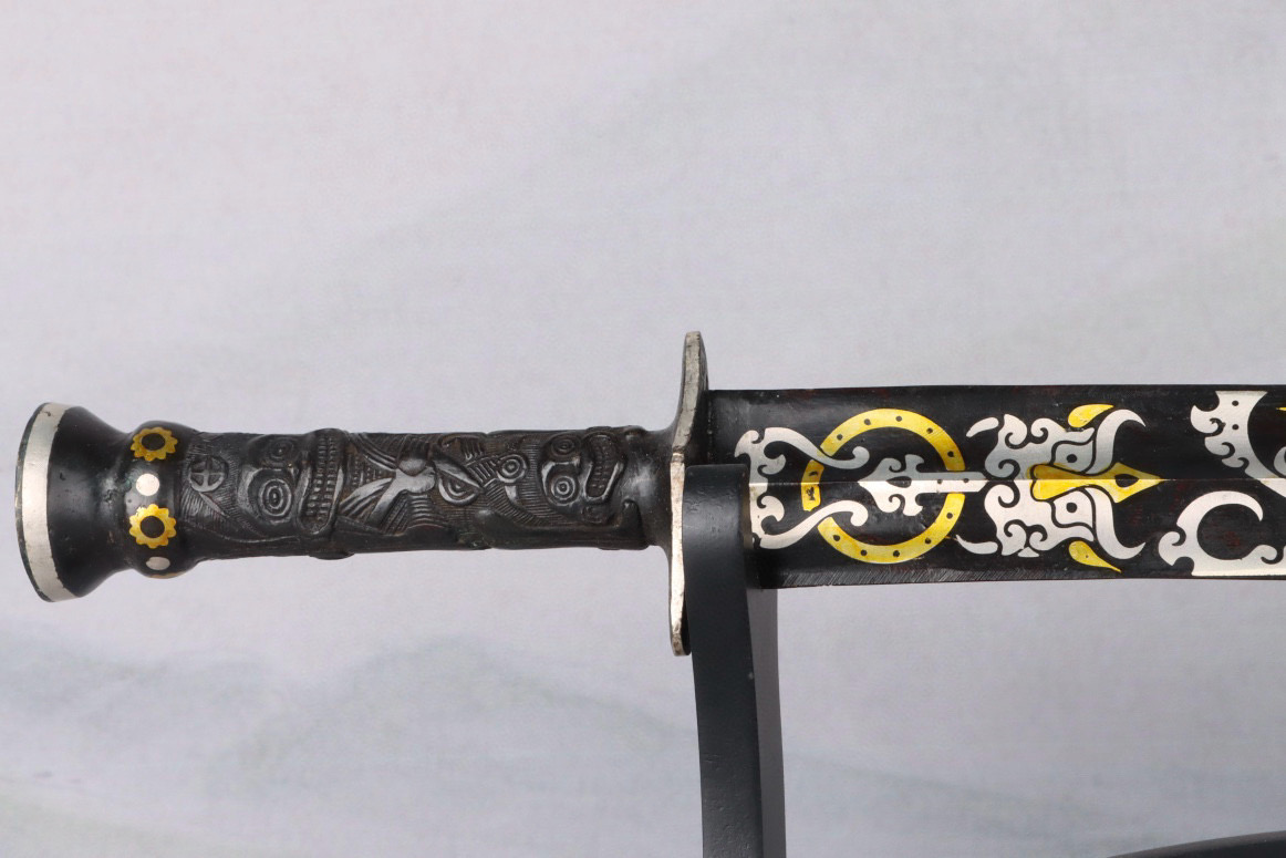 Han Dynasty Bronze and gold and silver sword