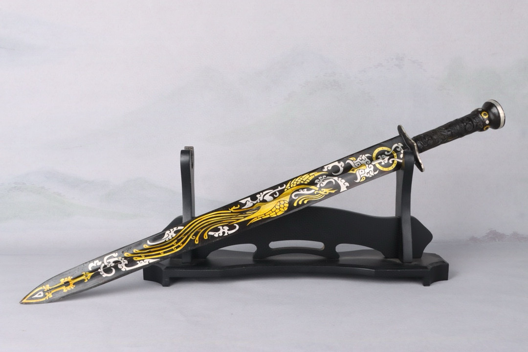 Han Dynasty Bronze and gold and silver sword