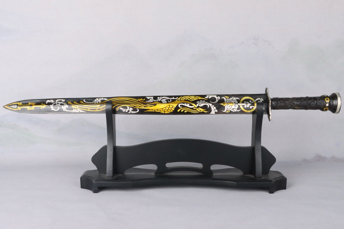 Han Dynasty Bronze and gold and silver sword