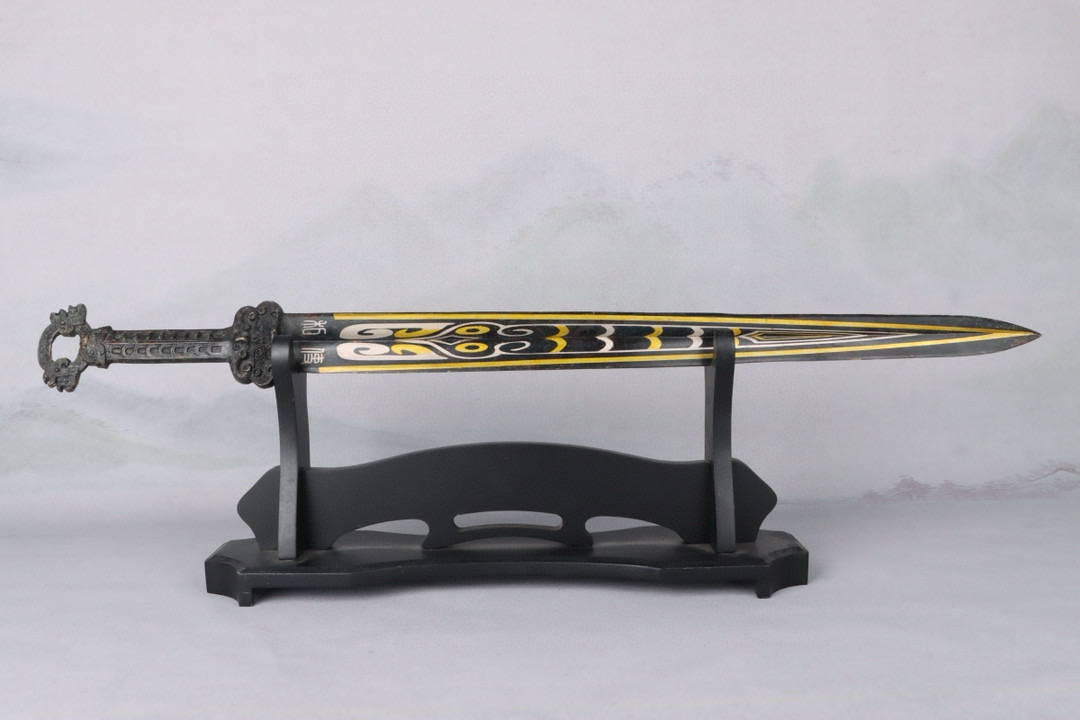 Han Dynasty Bronze and gold and silver sword
