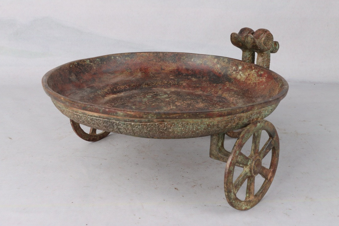 Han Dynasty Bronze Phoenix Bird Wheel Disk