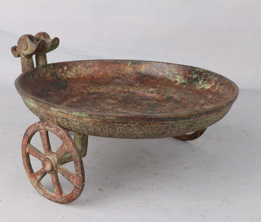 Han Dynasty Bronze Phoenix Bird Wheel Disk