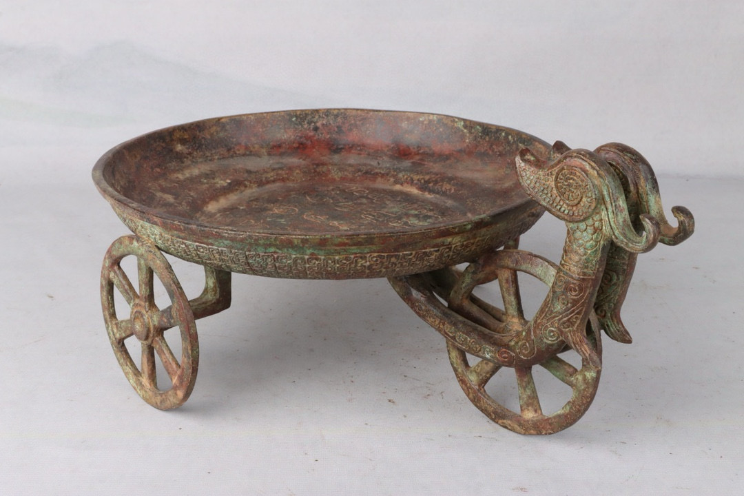 Han Dynasty Bronze Phoenix Bird Wheel Disk
