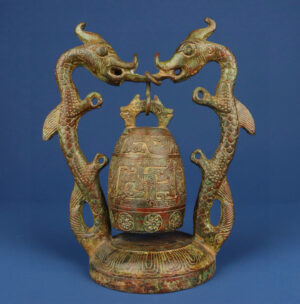 Han Dynasty Bronze Manchurian Double Dragon Bell