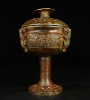 Zhou Dynasty Bronze Four Dragon Beans