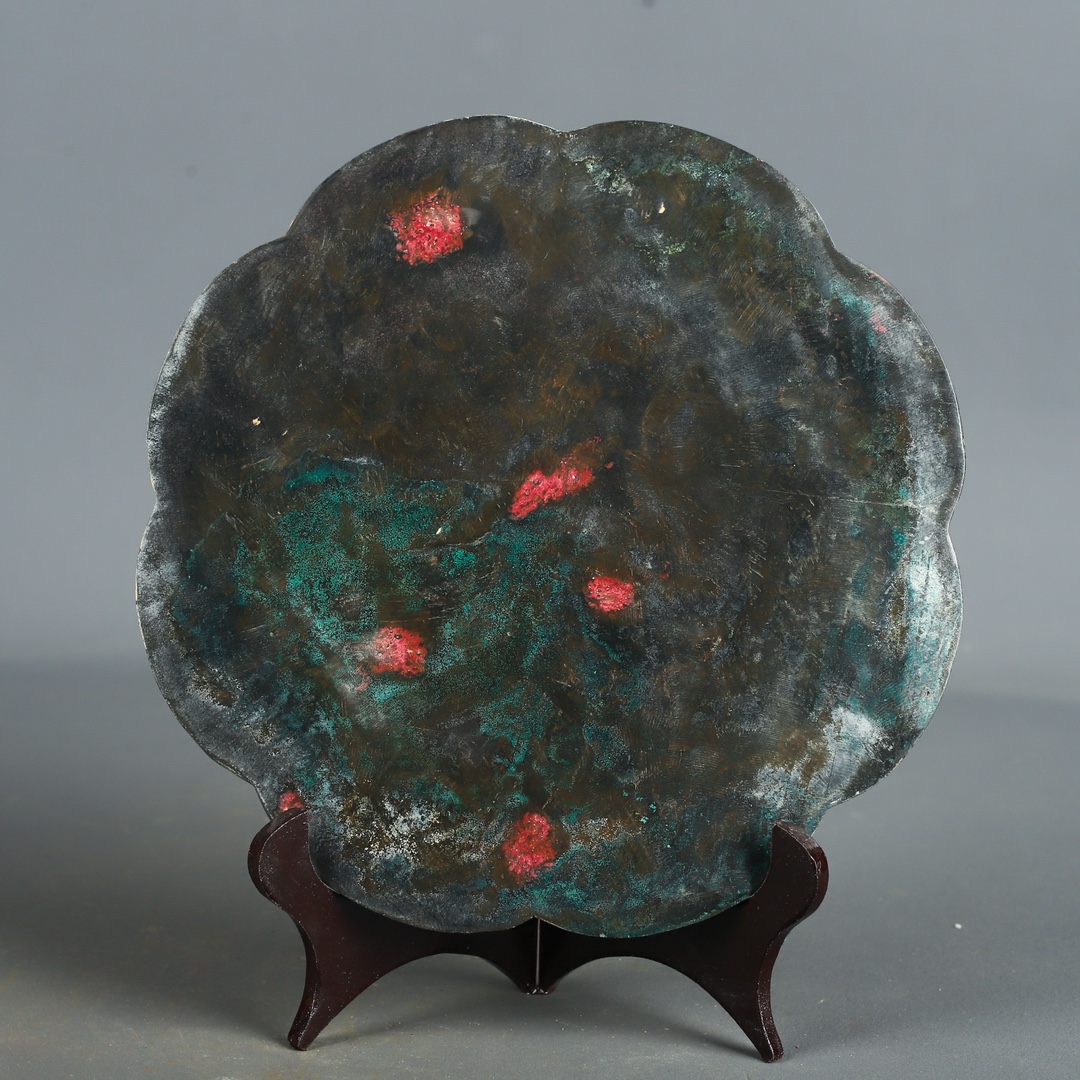 Tang Dynasty Bronze double horse pattern mirror