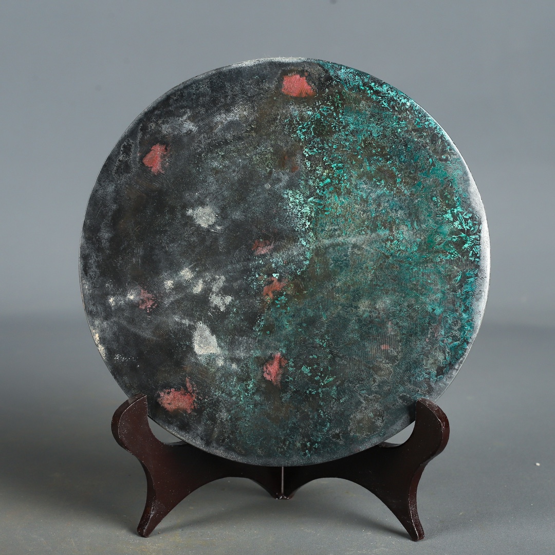 Tang Dynasty Bronze Grape Mirror with Auspicious Beasts