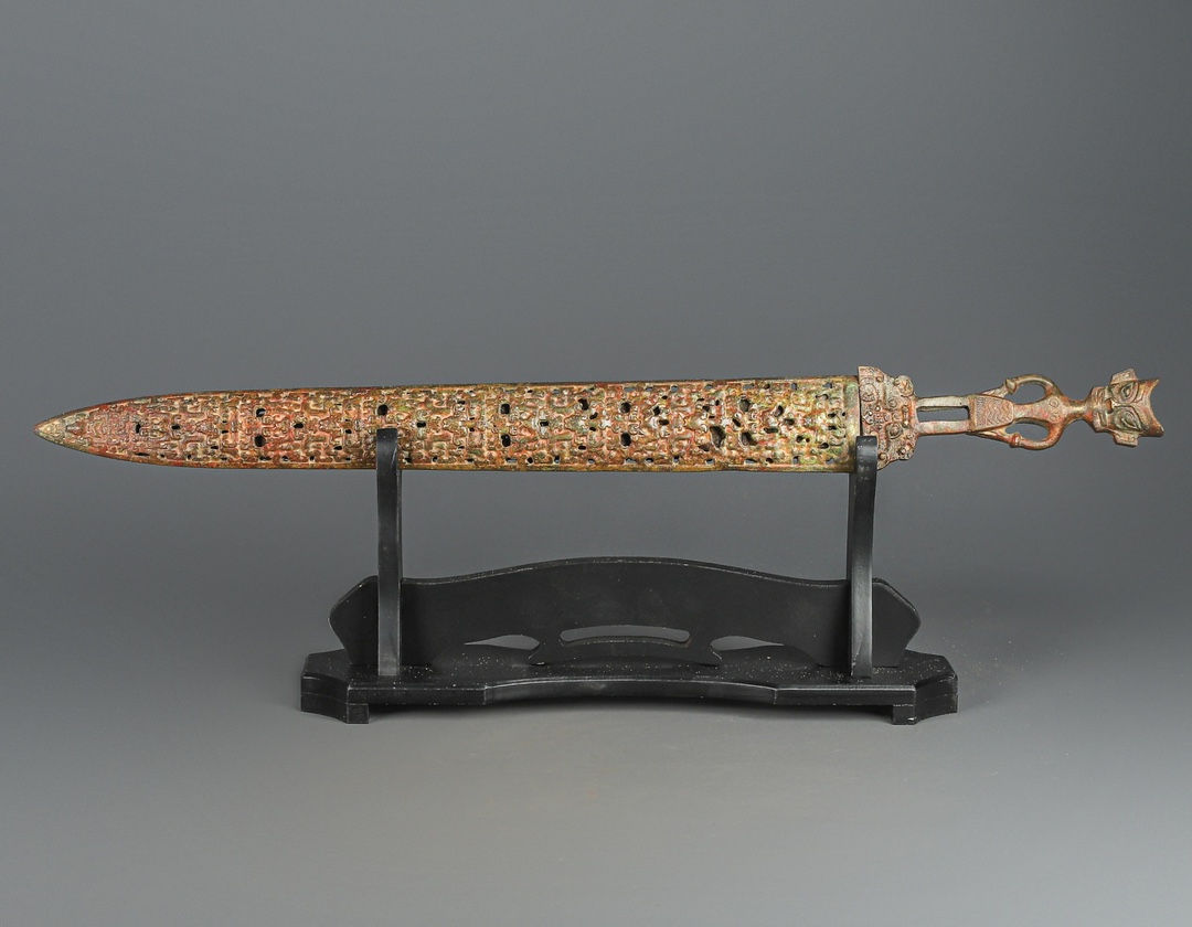 Han Dynasty Bronze Sanxingdui Inscribed Sword
