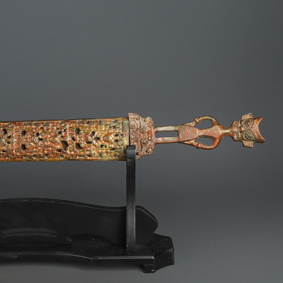 Han Dynasty Bronze Sanxingdui Inscribed Sword