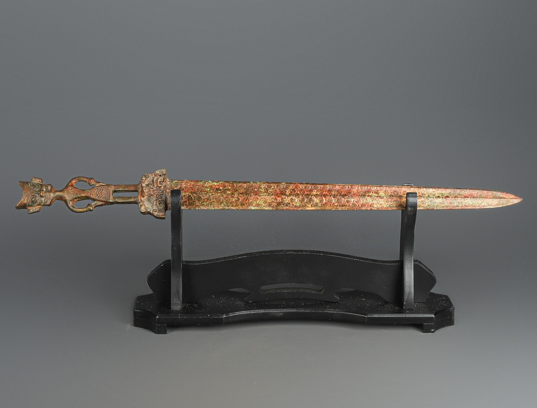 Han Dynasty Bronze Sanxingdui Inscribed Sword
