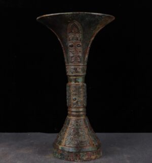 Zhou Dynasty Bronze Flower Goblet