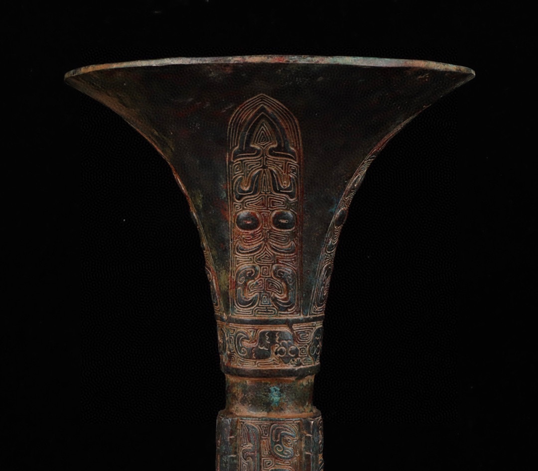 Zhou Dynasty Bronze Flower Goblet