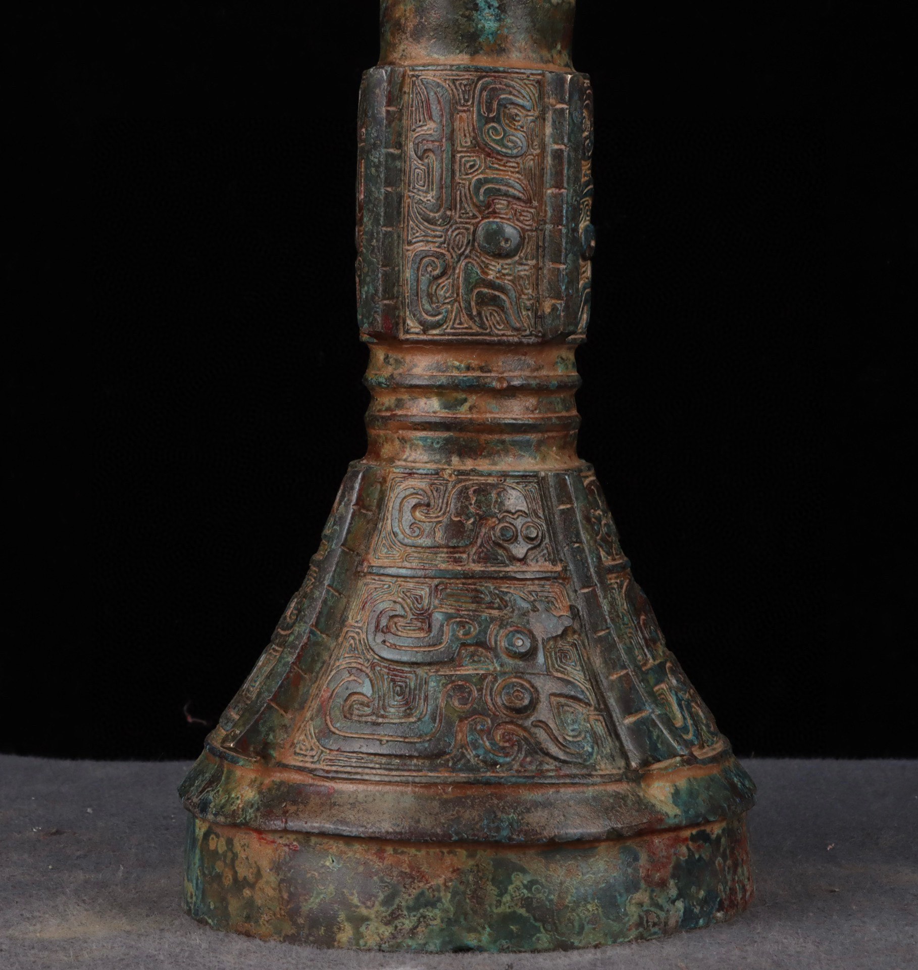 Zhou Dynasty Bronze Flower Goblet