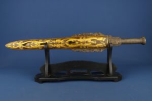 Han Dynasty Bronze and gold inscribed sword