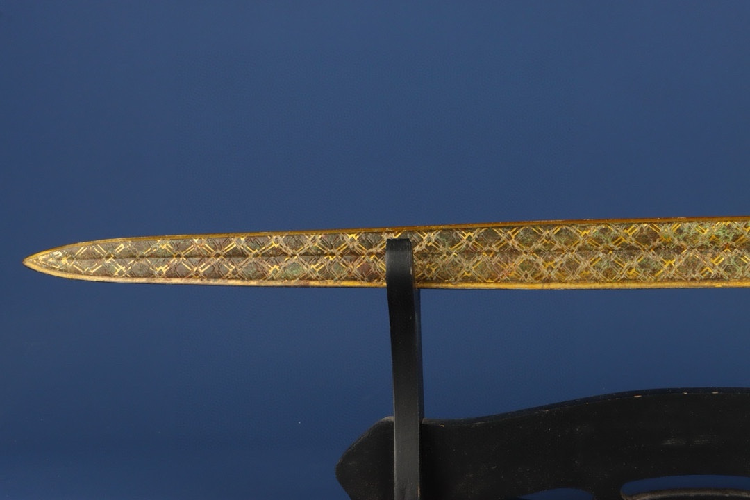 Han Dynasty Bronze three star stacked sword with gold inscriptions