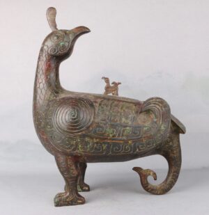Zhou Dynasty Bronze Jin Migratory Bird Statue