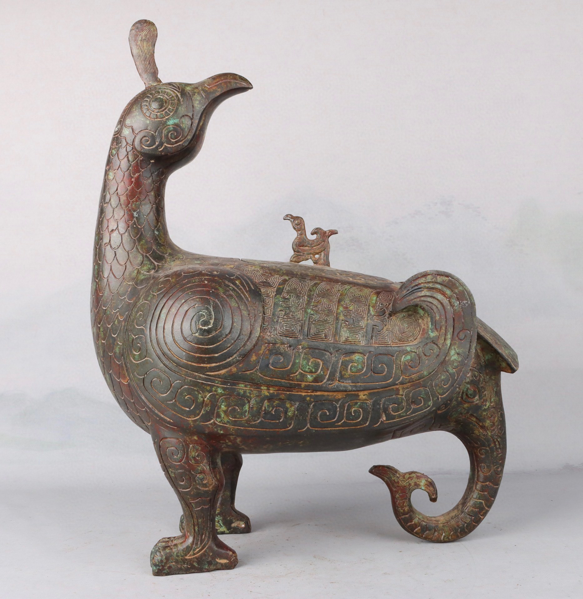 Zhou Dynasty Bronze Jin Migratory Bird Statue