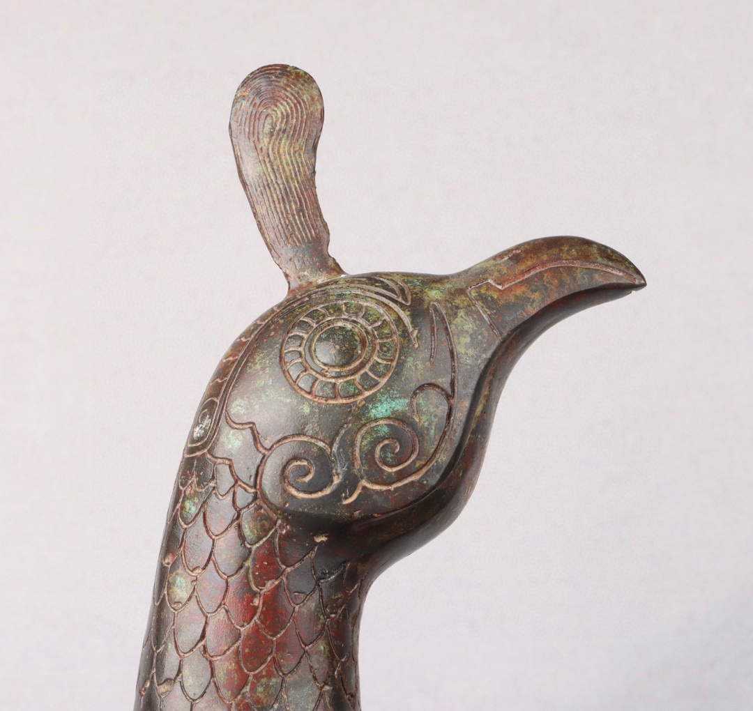 Zhou Dynasty Bronze Jin Migratory Bird Statue