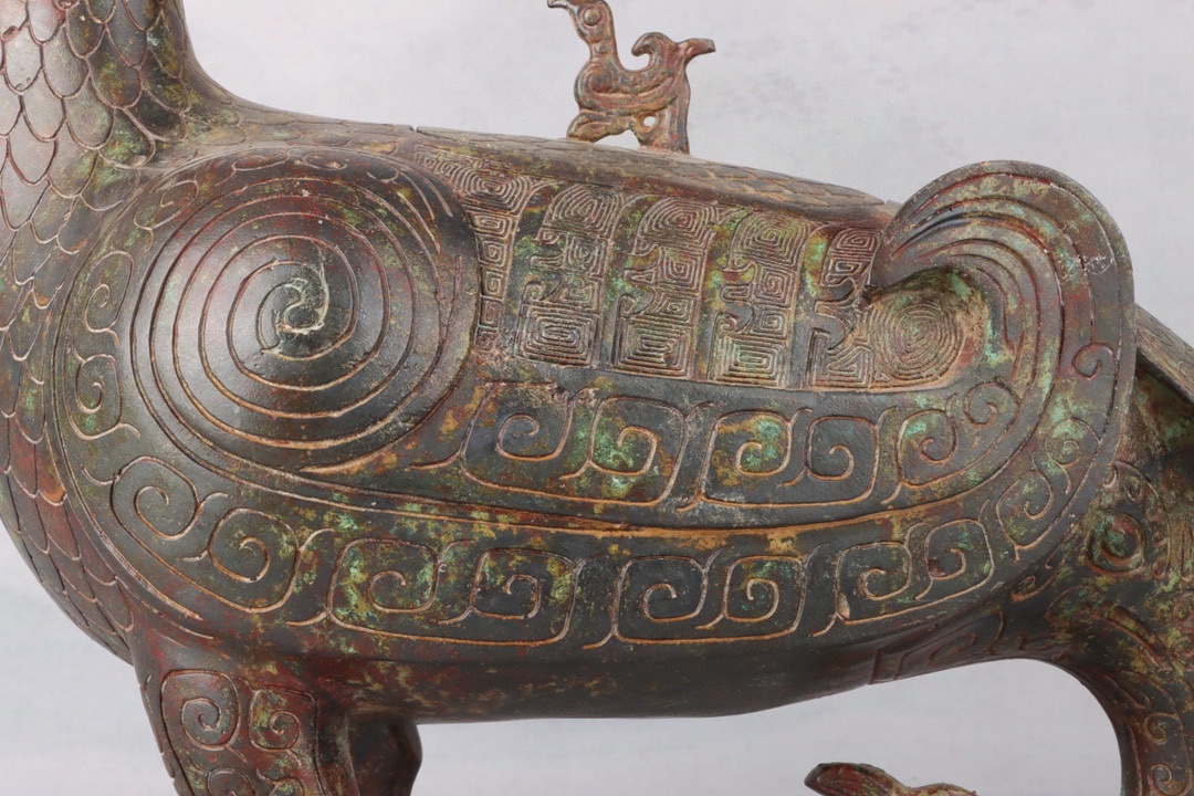 Zhou Dynasty Bronze Jin Migratory Bird Statue