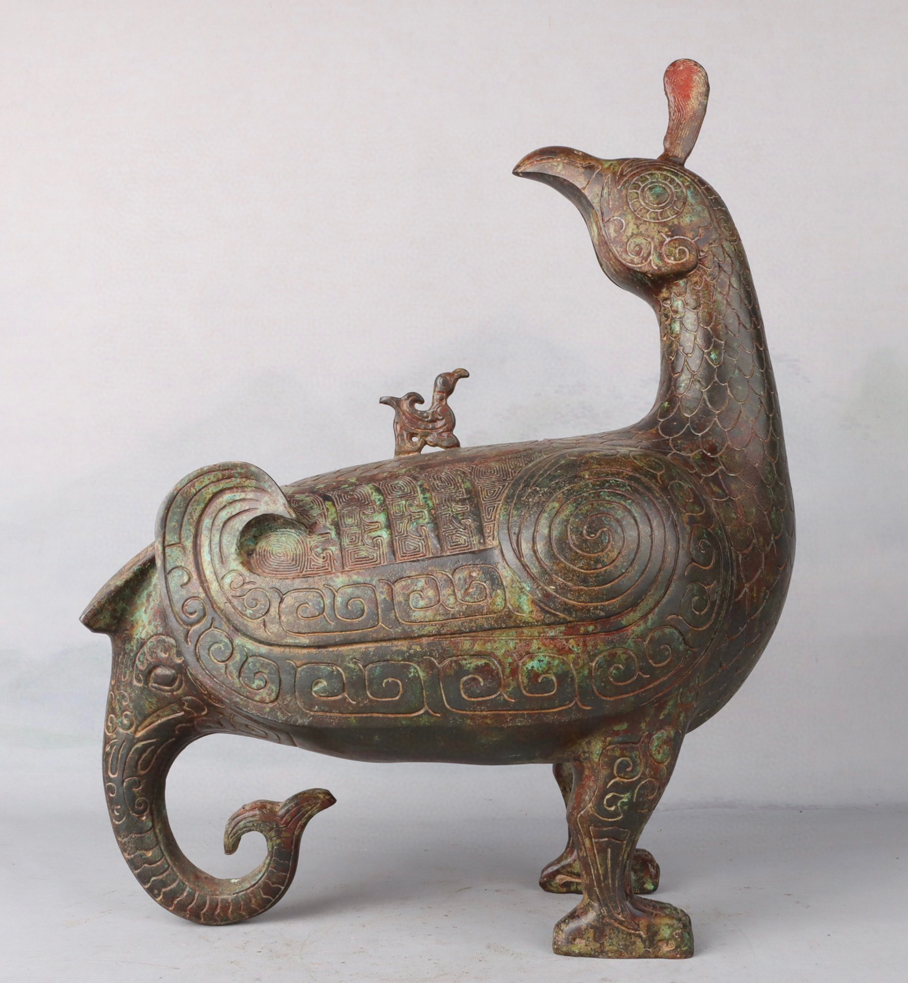 Zhou Dynasty Bronze Jin Migratory Bird Statue