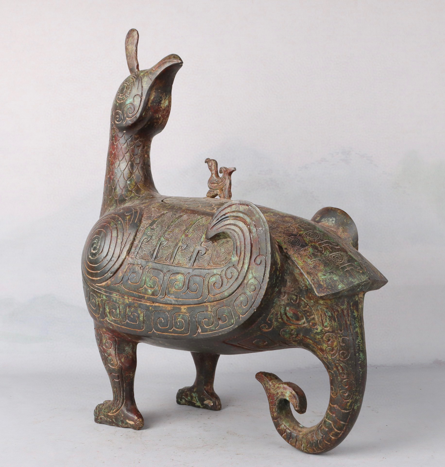 Zhou Dynasty Bronze Jin Migratory Bird Statue
