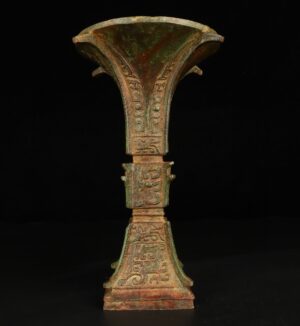 Zhou Dynasty Bronze square flower goblet