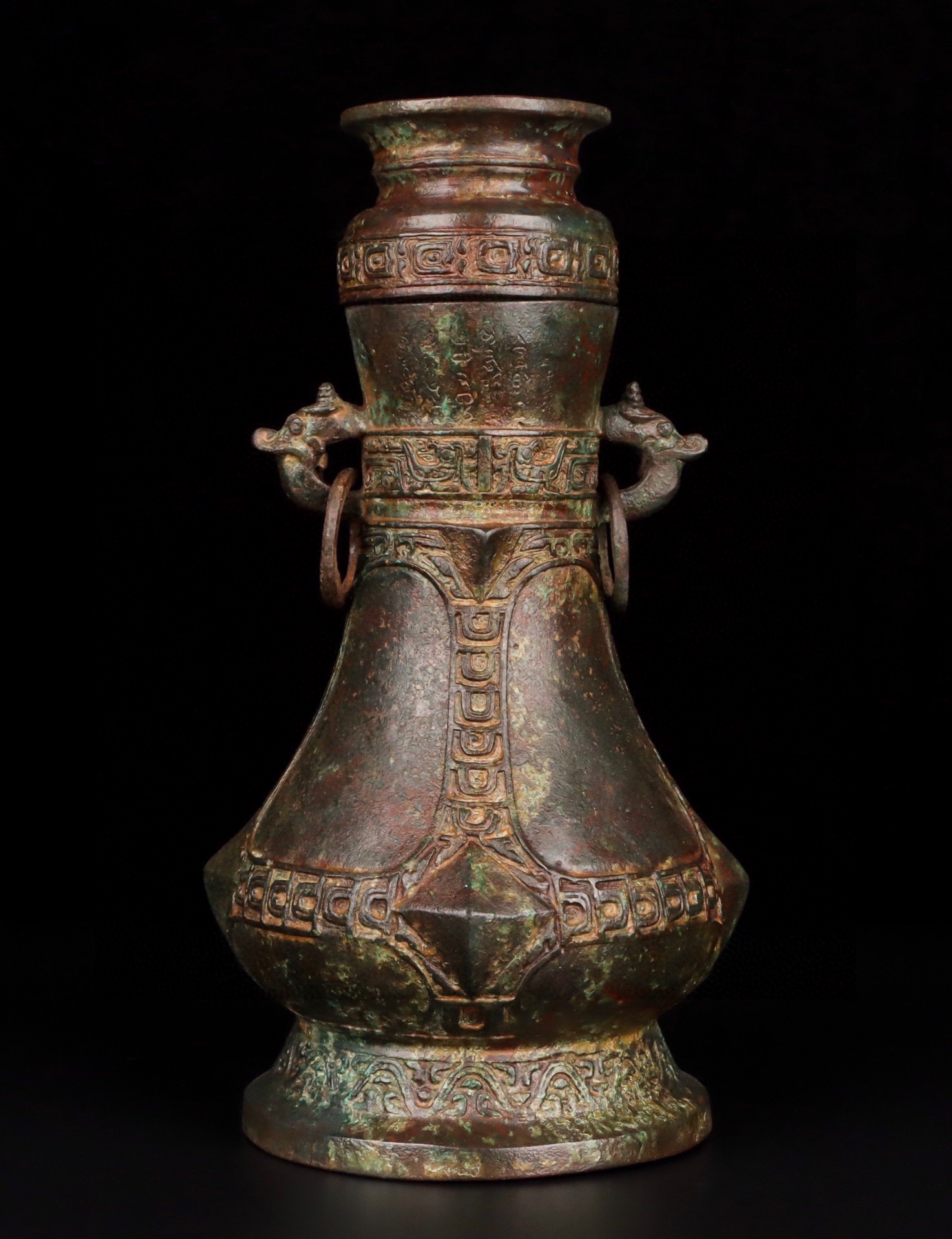 Han Dynasty Bronze round bottle
