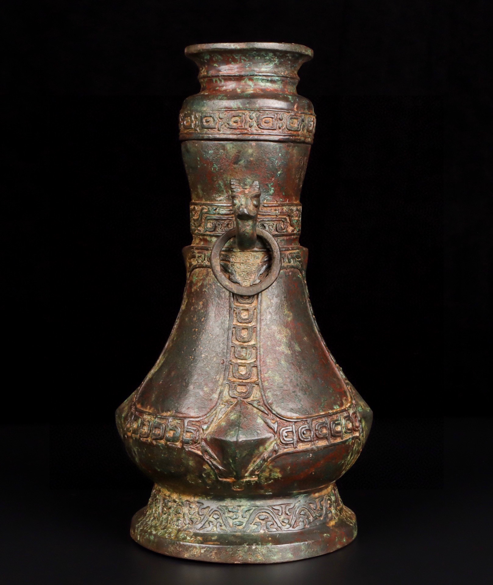 Han Dynasty Bronze round bottle