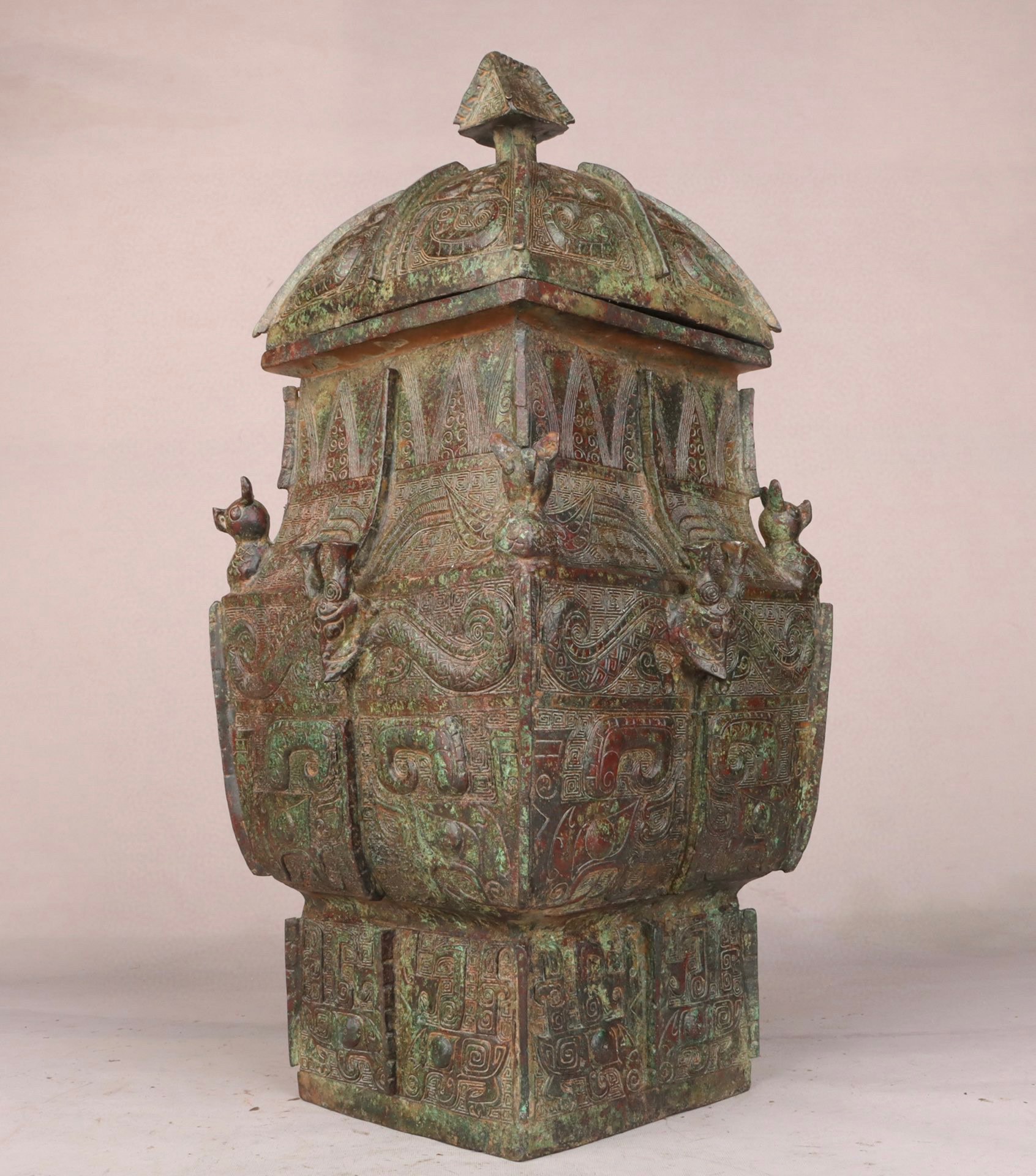 Zhou Dynasty Bronze Square Lei