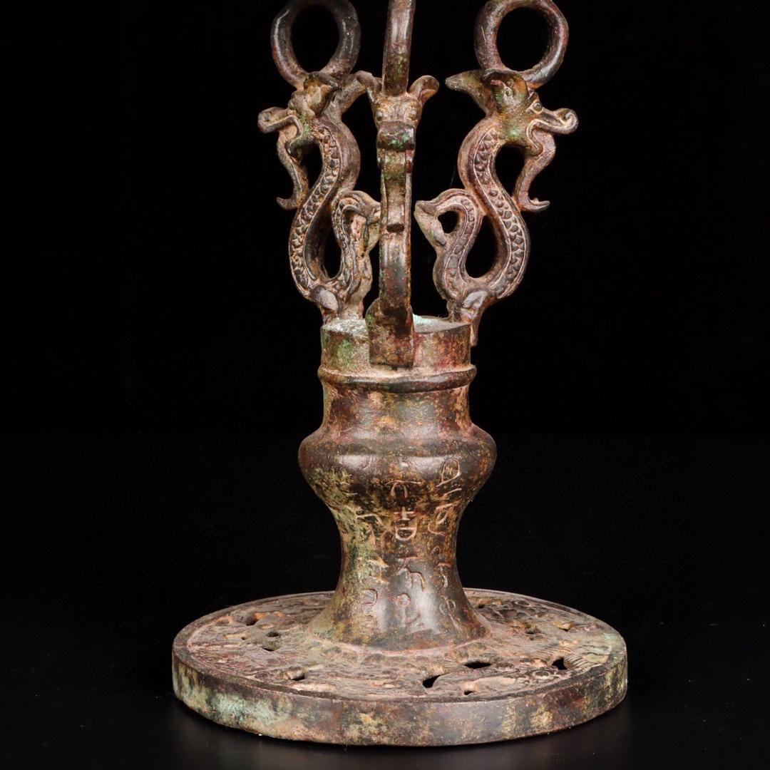 Han Dynasty Bronze standing bird incense burner
