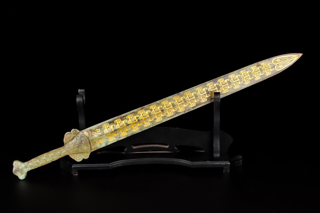 Han Dynasty Bronze and gold sword