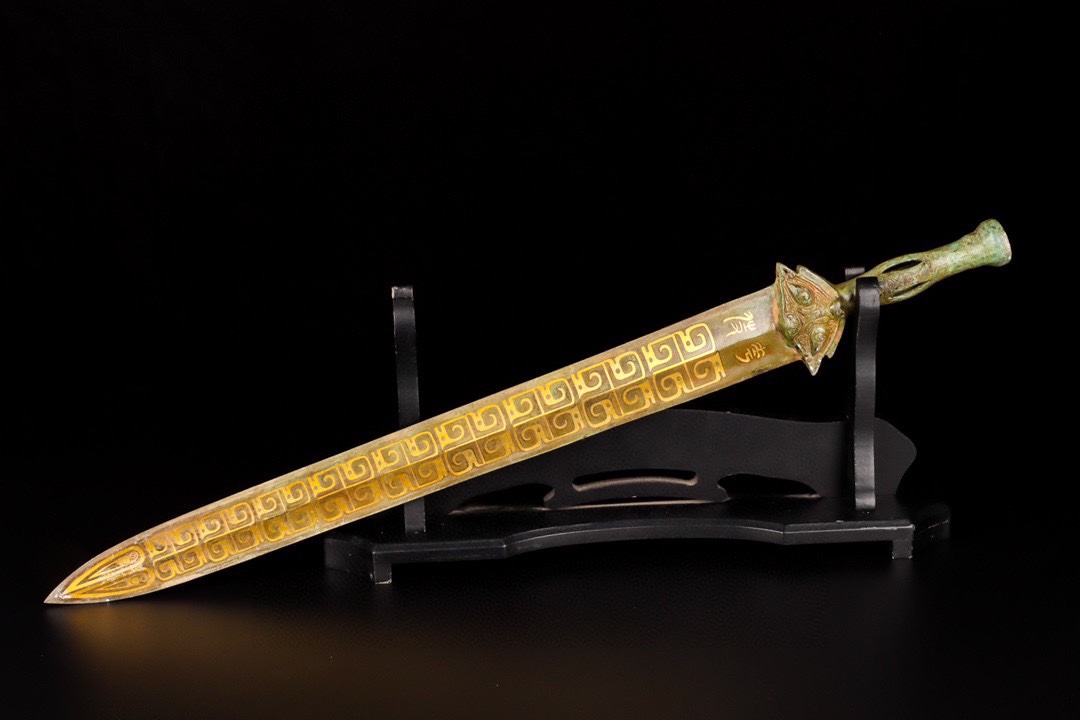 Han Dynasty Bronze and gold sword