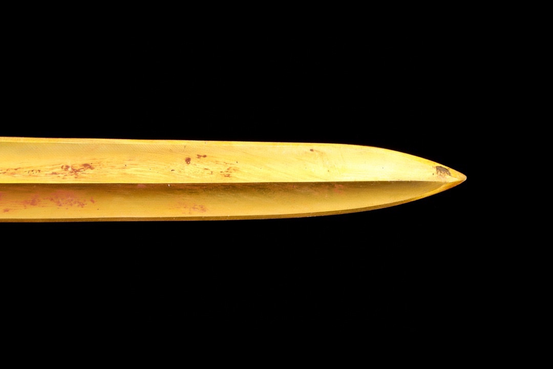 Han Dynasty gilt bronze sword with inscriptions