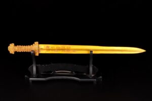 Han Dynasty gilt bronze sword with inscriptions