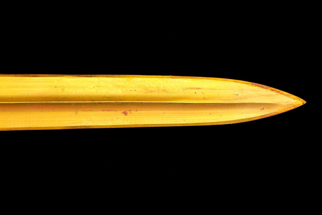 Han Dynasty gilt bronze sword with inscriptions