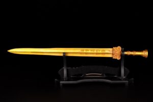 Han Dynasty gilt bronze sword with inscriptions